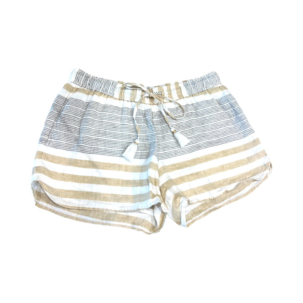 Vineyard Vines Striped Tan and White Women's Shorts. Size XS